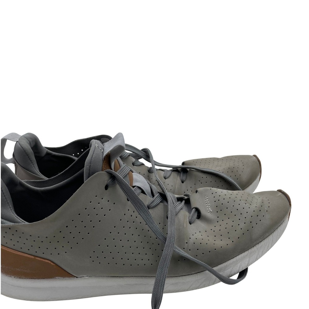 Steve Madden P-Brixx Mens Grey Perforated Lace Up Sneakers Size 11